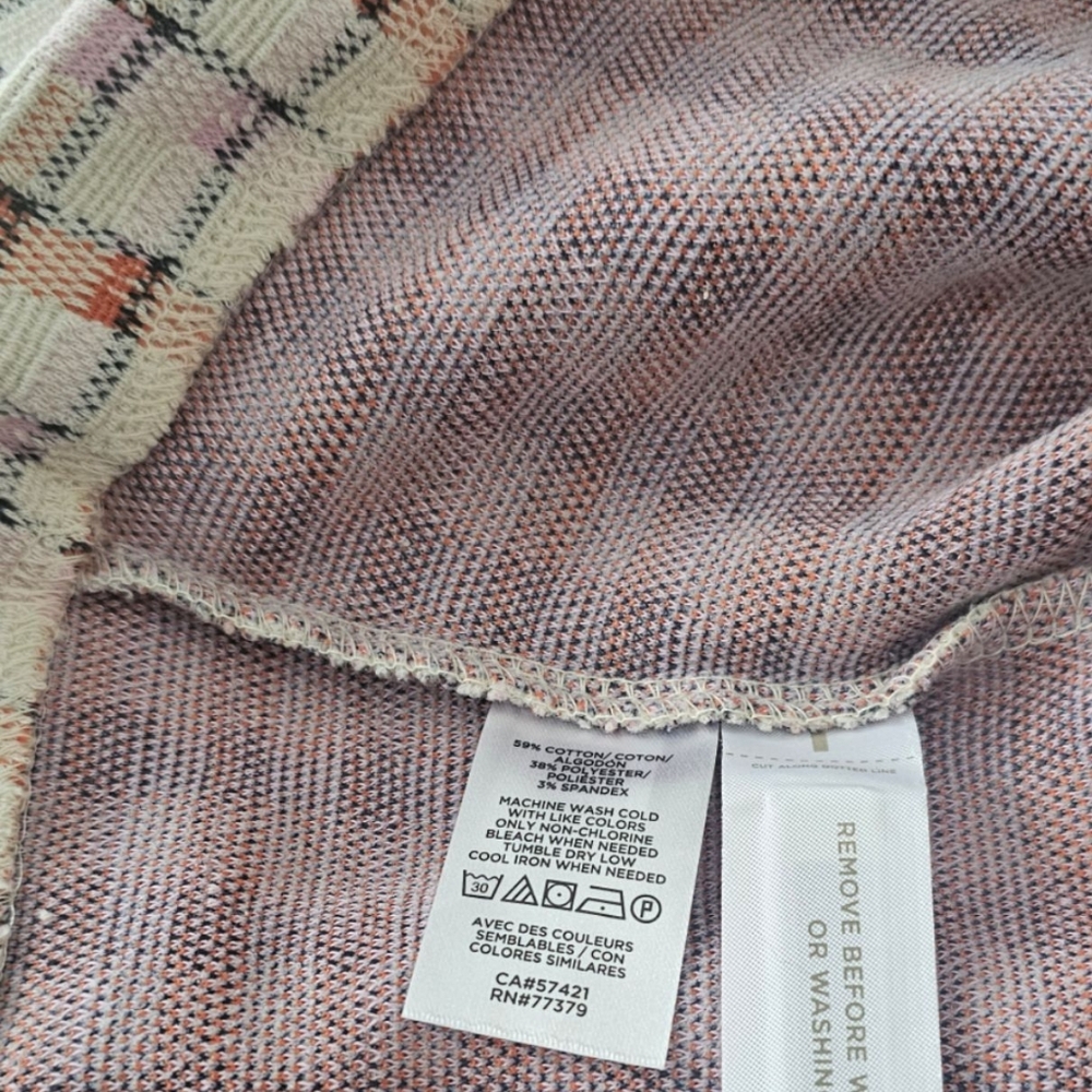 Ann Taylor Madras Beige Plaid Puff Sleeve Flare Dress - Picture 7 of 7